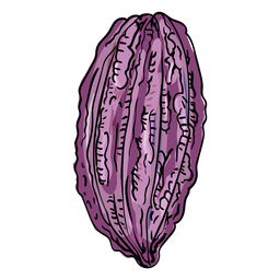 Ilustración de la vaina de cacao Diseño PNG