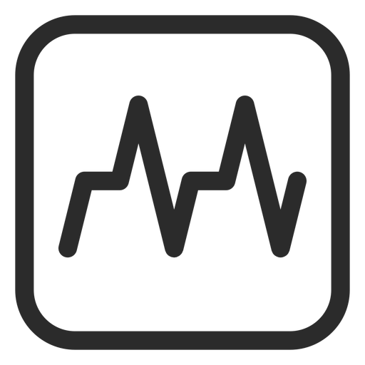 Icono de trazo de cardiograma Diseño PNG