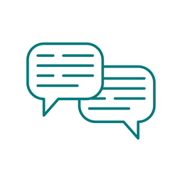 Chat-Kommunikations-Strichsymbol PNG-Design