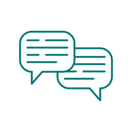 Icono de trazo de comunicación de chat Diseño PNG