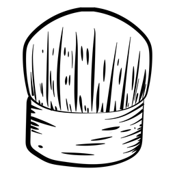 Chapéu de toque de chef desenhado à mão Desenho PNG