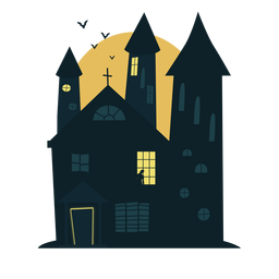 Chilling halloween haunted house Transparent PNG