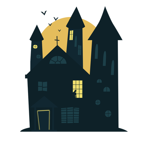 Chilling halloween haunted house PNG Design