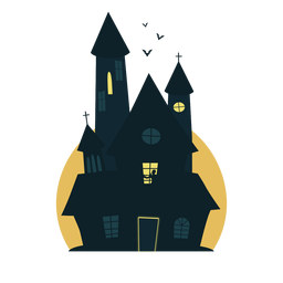 Casa de halloween relaxante Desenho PNG