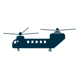 Chinook helicopter silhouette PNG Design