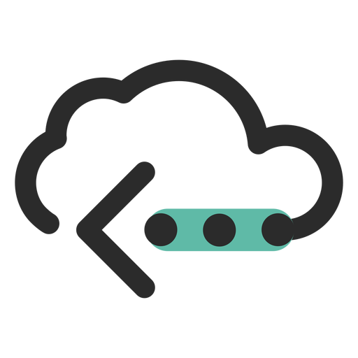 Farbiges Strichsymbol für die Wolkenübertragung PNG-Design