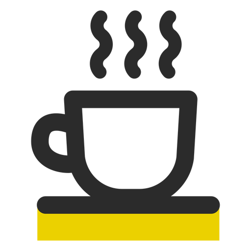 Kaffeetasse farbiges Strichsymbol PNG-Design