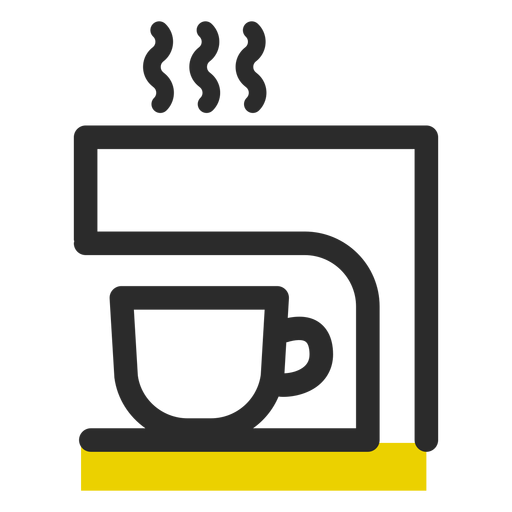 Download Coffee machine colored stroke icon - Transparent PNG & SVG ...