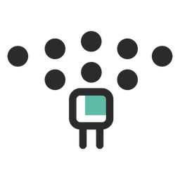 Farbiges Strichsymbol des Firmenpersonals PNG-Design