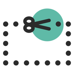 Coupon farbiges Strichsymbol PNG-Design