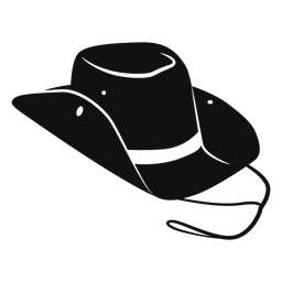 Ícone plano de chapéu de caubói Desenho PNG