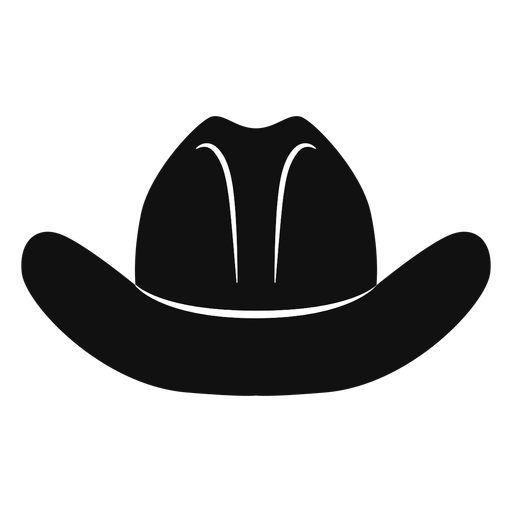 Cowboy hat front view flat PNG Design