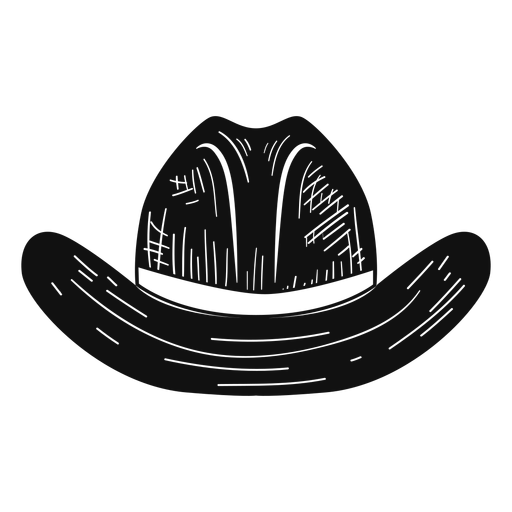 Cowboy hat sketch icon