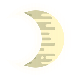 Ícone de lua crescente Desenho PNG