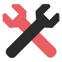 Crossed wrenches colored stroke icon PNG Design