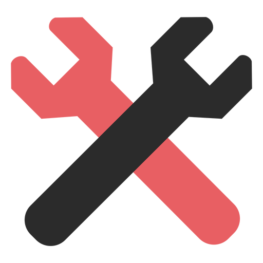 Icono de trazo de color de llaves cruzadas Diseño PNG