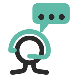Ícone de traço colorido do atendimento ao cliente Desenho PNG