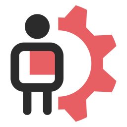 Ícone de traço colorido das configurações do cliente Desenho PNG