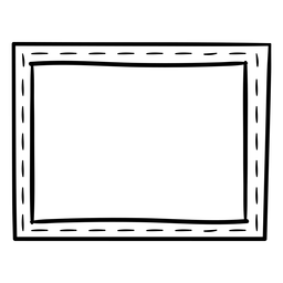 Dash frame doodle PNG Design
