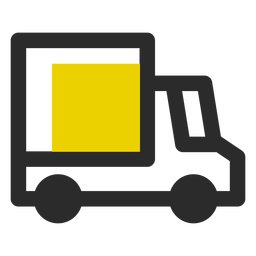 Ícone de traço colorido do caminhão de entrega Desenho PNG