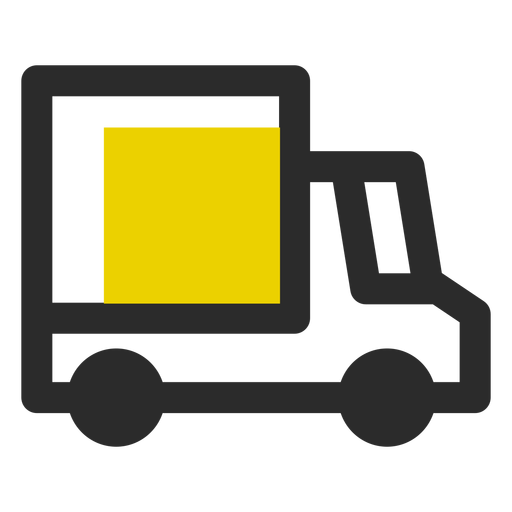 Delivery truck colored stroke icon