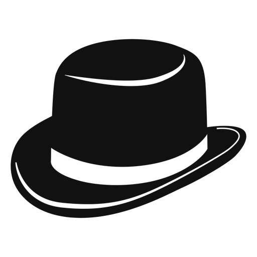 Icono plano de sombrero Derby Diseño PNG