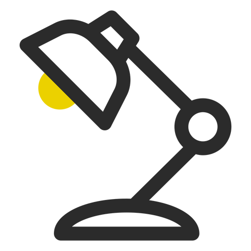 Desk lamp colored stroke icon