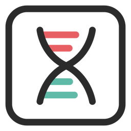 Icono de trazo de color de cadena de adn Diseño PNG