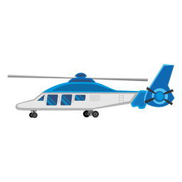 ícone de helicóptero azul Desenho PNG