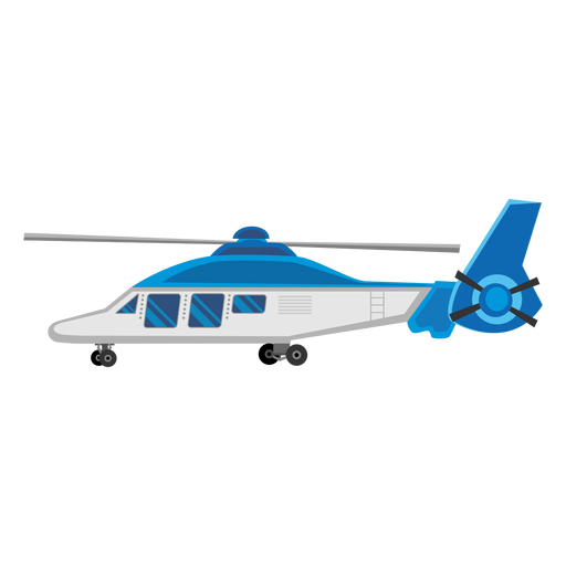 Icono de helicóptero azul Diseño PNG