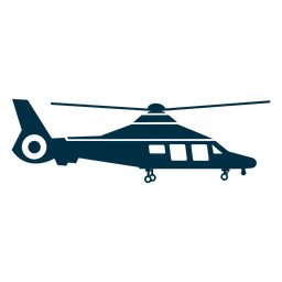 Helicóptero cortado em preto Desenho PNG