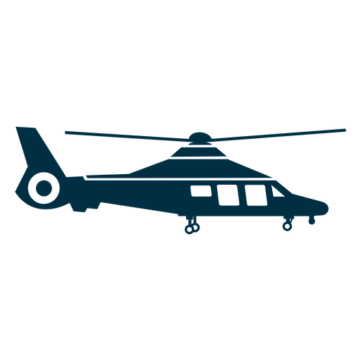 Helicóptero cortado em preto Desenho PNG