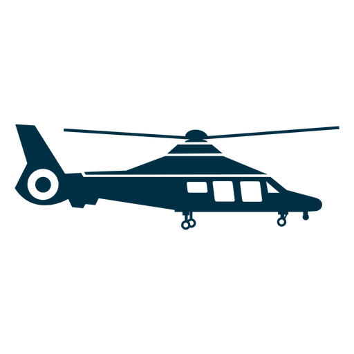 Hubschrauber schwarz ausgeschnitten PNG-Design