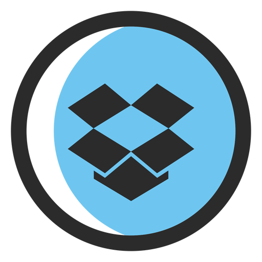Dropbox farbiges Strichsymbol PNG-Design
