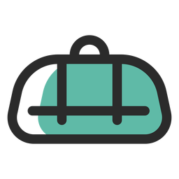 Duffel bag colored stroke icon PNG Design