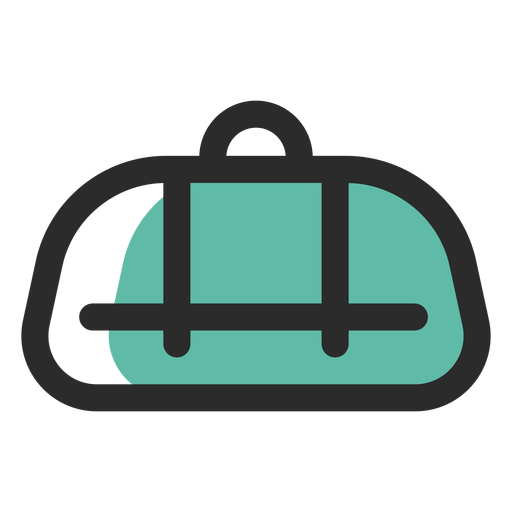 Icono de trazo de color de bolsa de lona