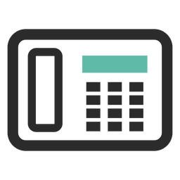 Fax telephone colored stroke icon PNG Design Transparent PNG