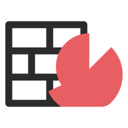 Firewall farbiges Strichsymbol PNG-Design