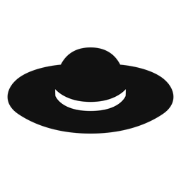 Ícone plano de chapéu de palha flexível Desenho PNG