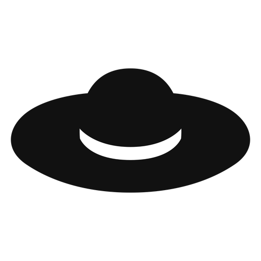 Icono plano de sombrero de paja disquete Diseño PNG