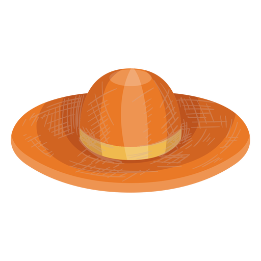 Icono de sombrero de paja flexible Diseño PNG