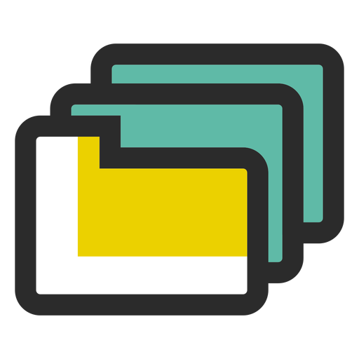 Folders colored stroke icon PNG Design