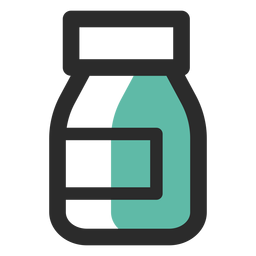 Food supplement colored stroke icon PNG Design
