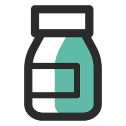 Icono de trazo de color de suplemento alimenticio Transparent PNG
