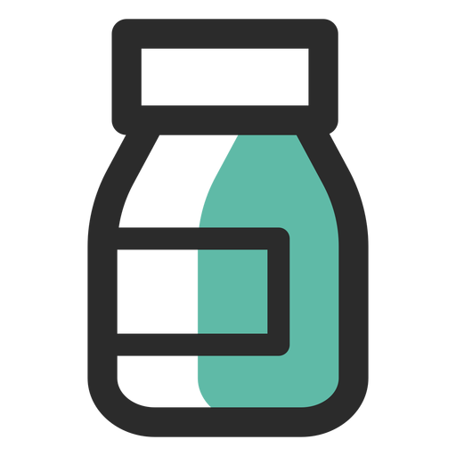 Icono de trazo de color de suplemento alimenticio Diseño PNG