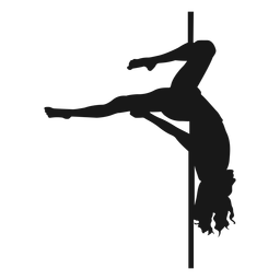 Zwillings-Pole-Dance-Silhouette PNG-Design