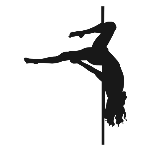 Gemini pole dance silhouette PNG Design
