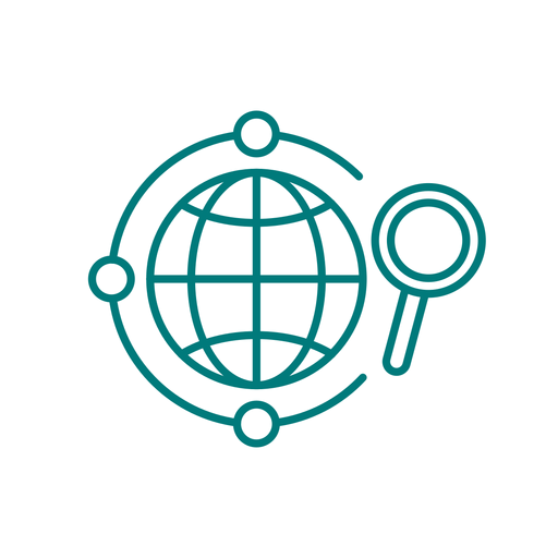 Global search stroke icon PNG Design