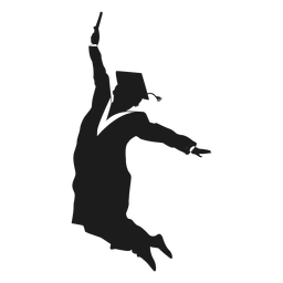Graduierte springende Silhouette PNG-Design