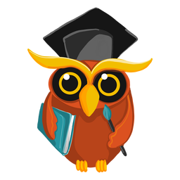 Absolvent Eule hält Buch PNG-Design